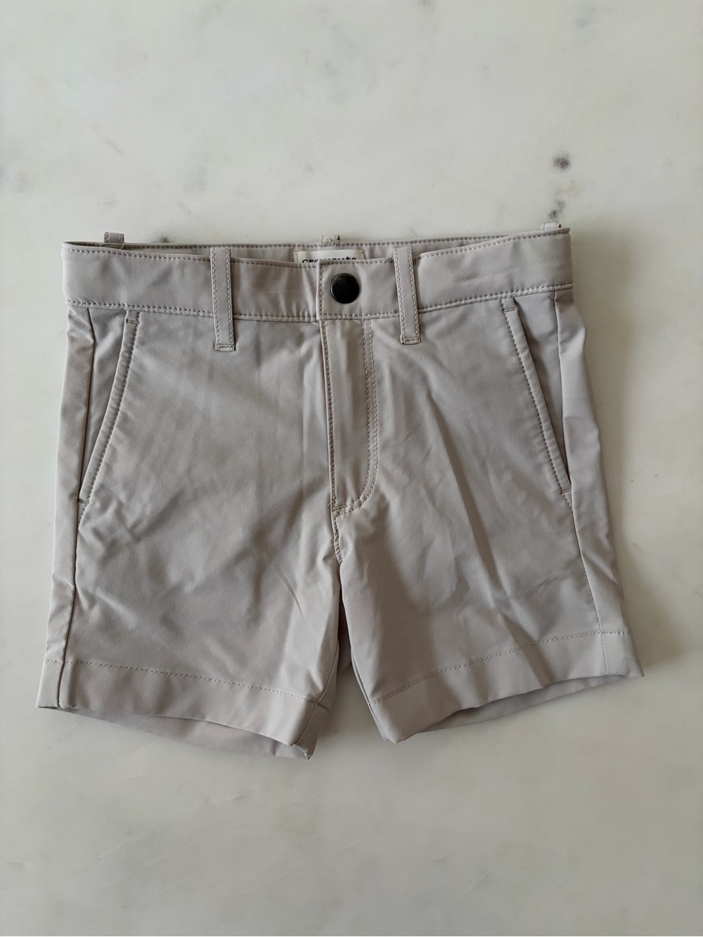 Crewcuts Classic Tan Shorts with Suspender Loops